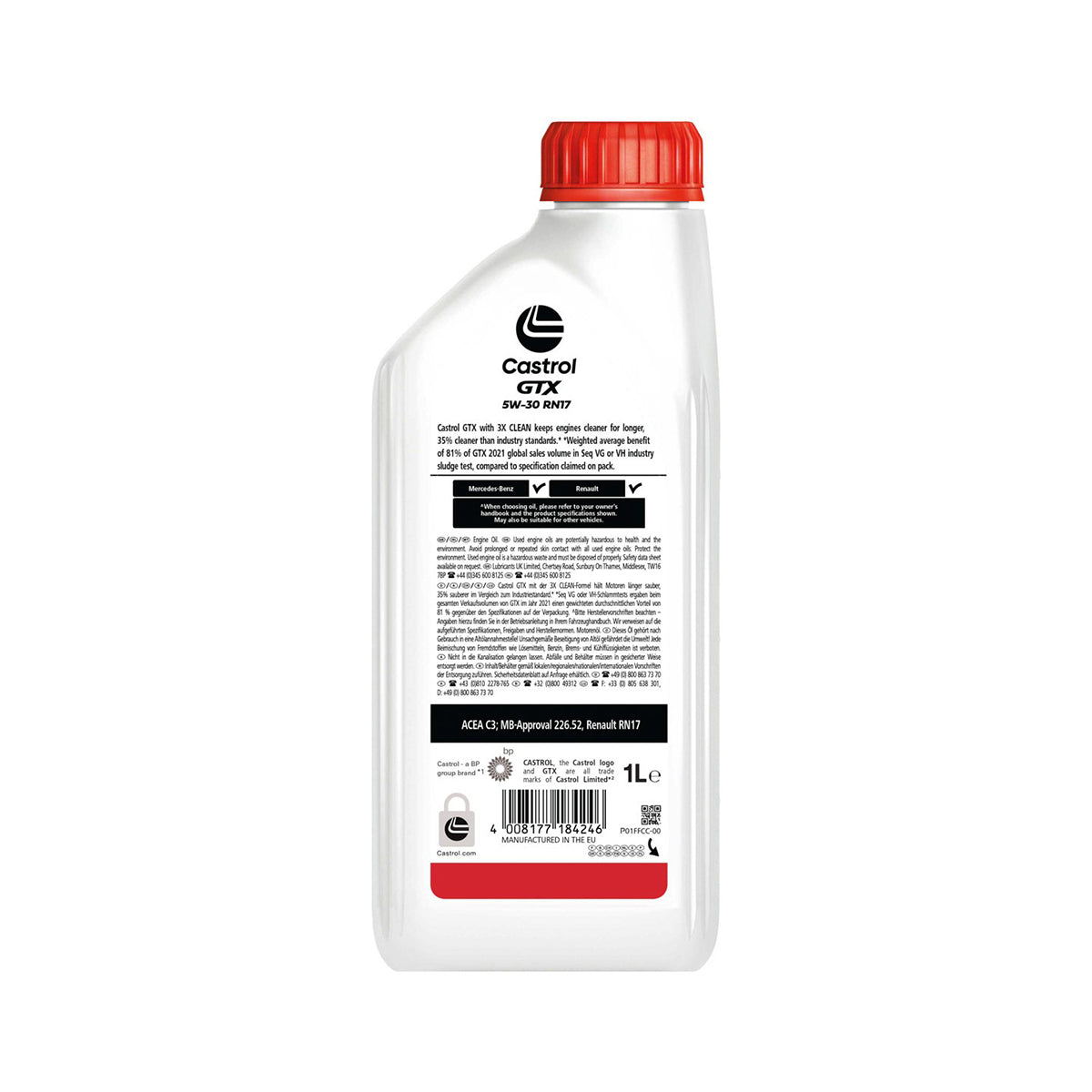 Olio Motore CASTROL GTX RN17 5W-30 1L Renault RN17 Sintetico