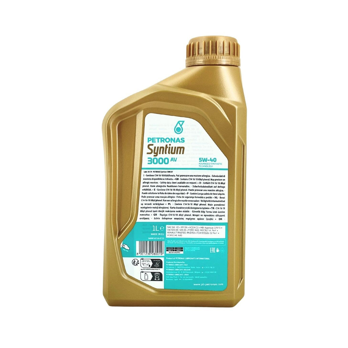 Olio Auto Petronas Syntium 3000 AV 5W-40 1 Litro
