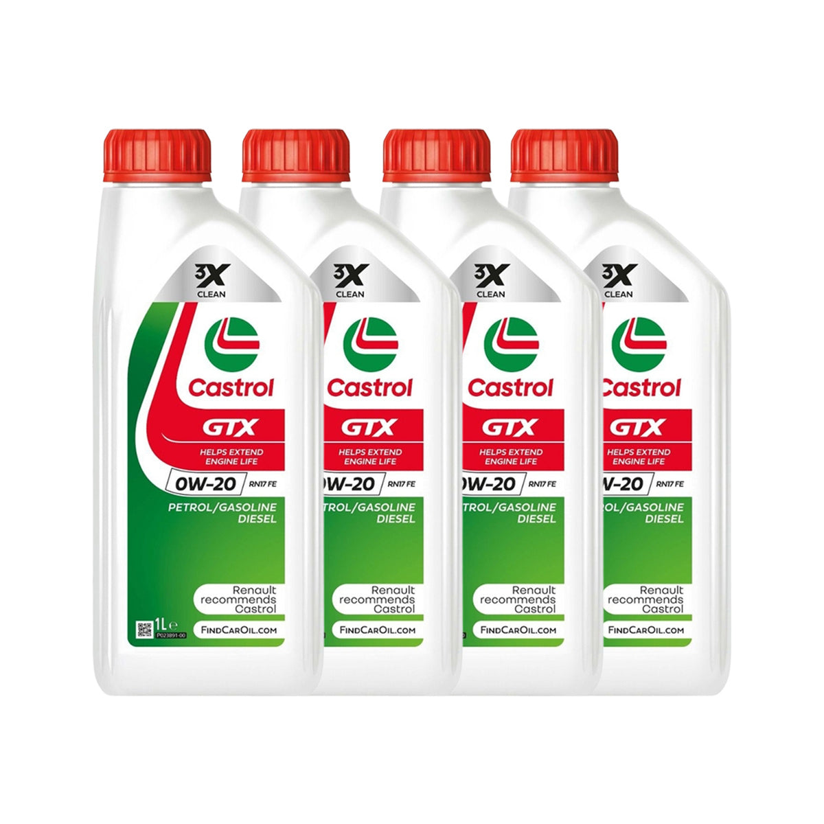 Olio Motore CASTROL GTX RN17 FE 0W-20 4 Litri Renault Sintetico