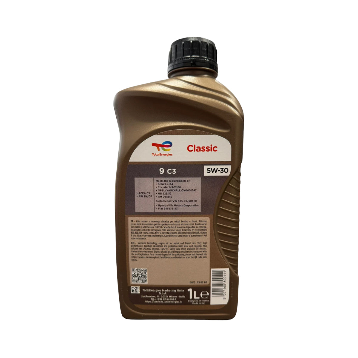 Olio Auto TotalEnergies Classic 9 C3 5W-30 1 Litro