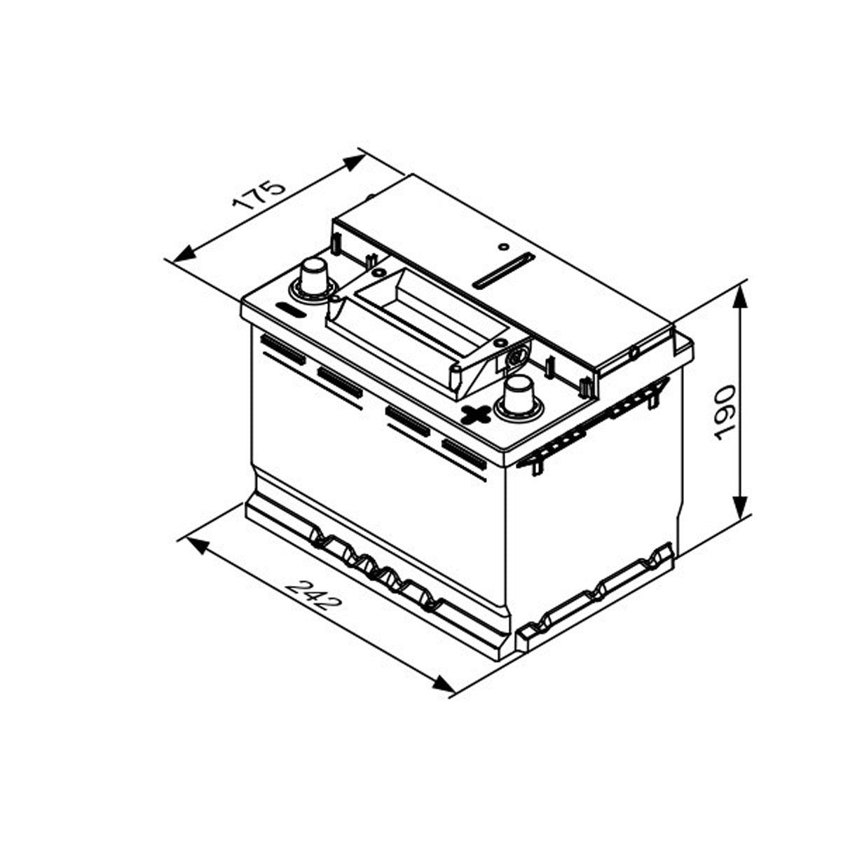 Batteria Auto 60 ah Bosch S4 E05