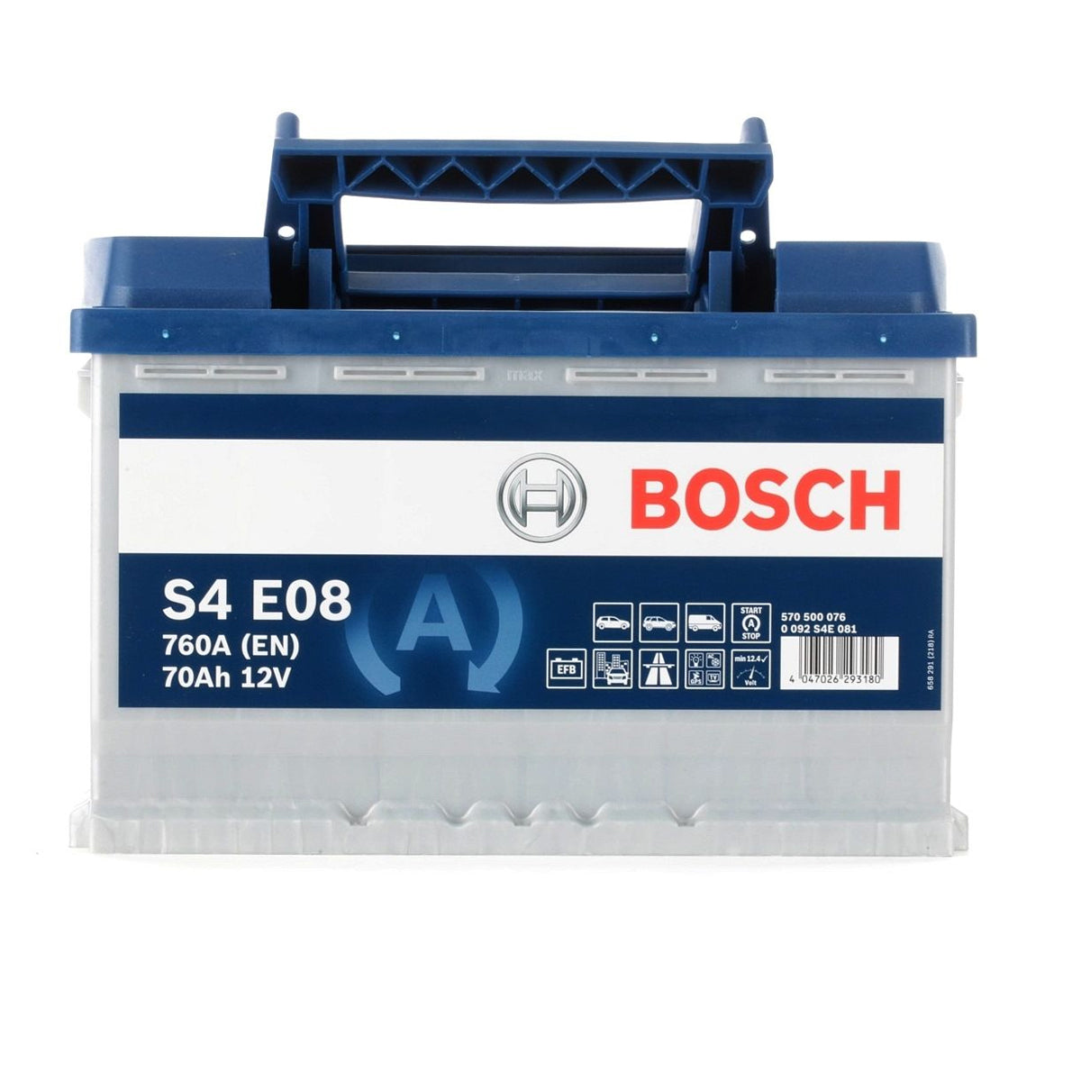 Batteria Auto 70 ah Bosch S4 E08