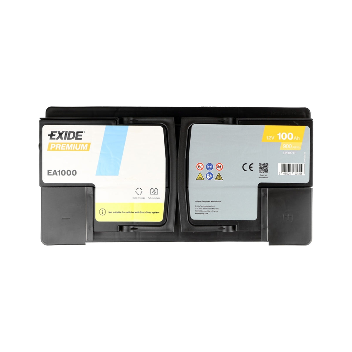 Batteria Auto 100 ah Exide EA1000