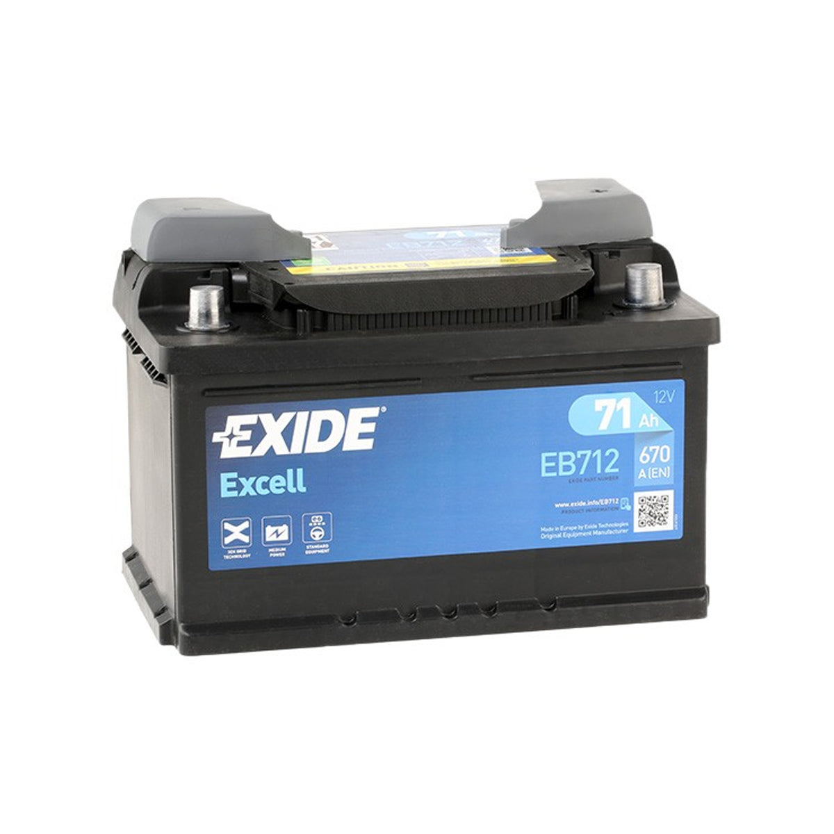 Batteria Auto 71 ah Exide EB712