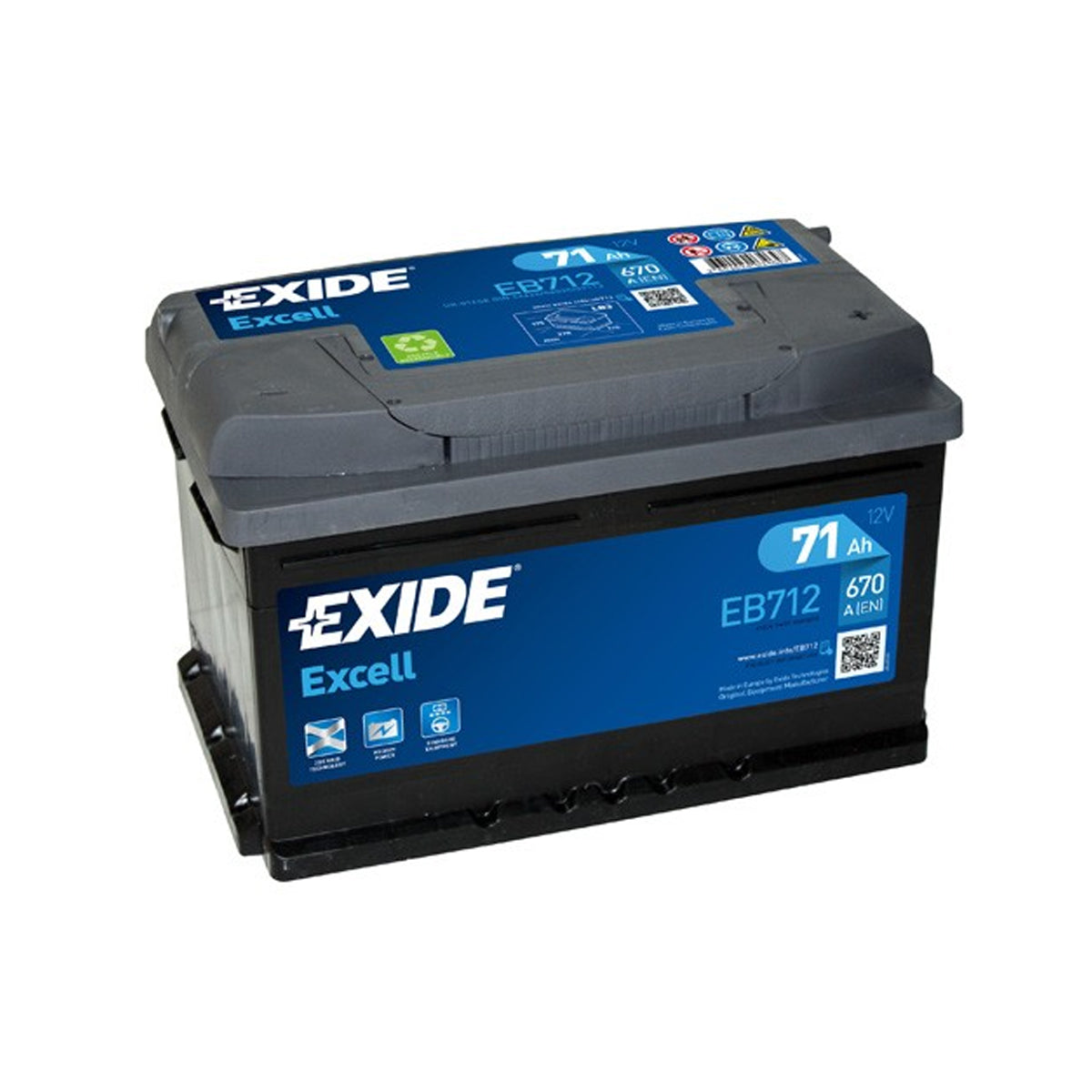 Batteria Auto 71 ah Exide EB712