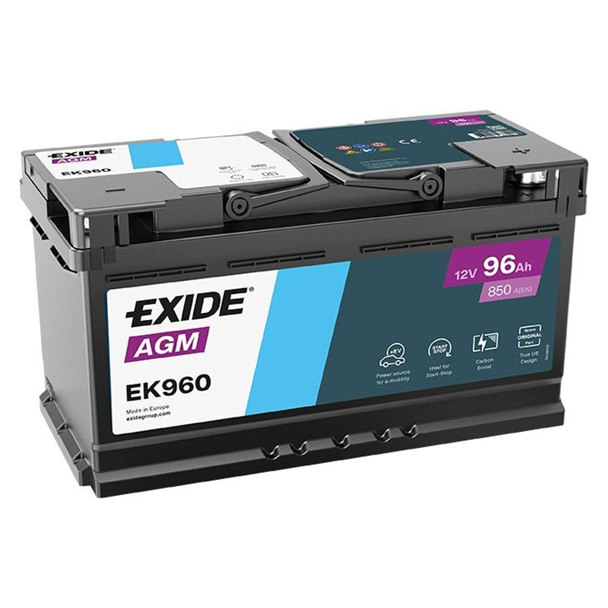 Batteria Auto 96 ah Exide EK960