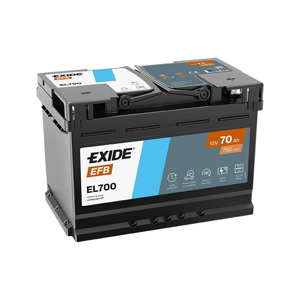 Batteria Auto 70 ah Exide EL700