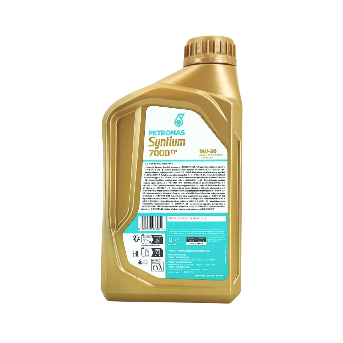Olio Auto Petronas Syntium 7000 CP 0W-30 1 Litro