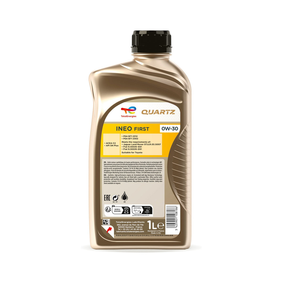 Olio Auto TotalEnergies Quartz Ineo First 0W-30 1 Litro