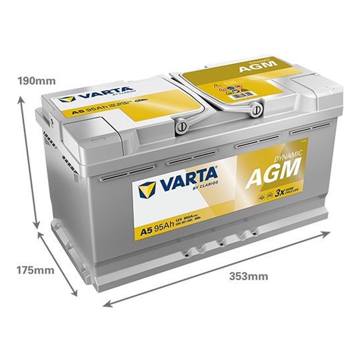 Batteria Auto 95 ah Varta A5