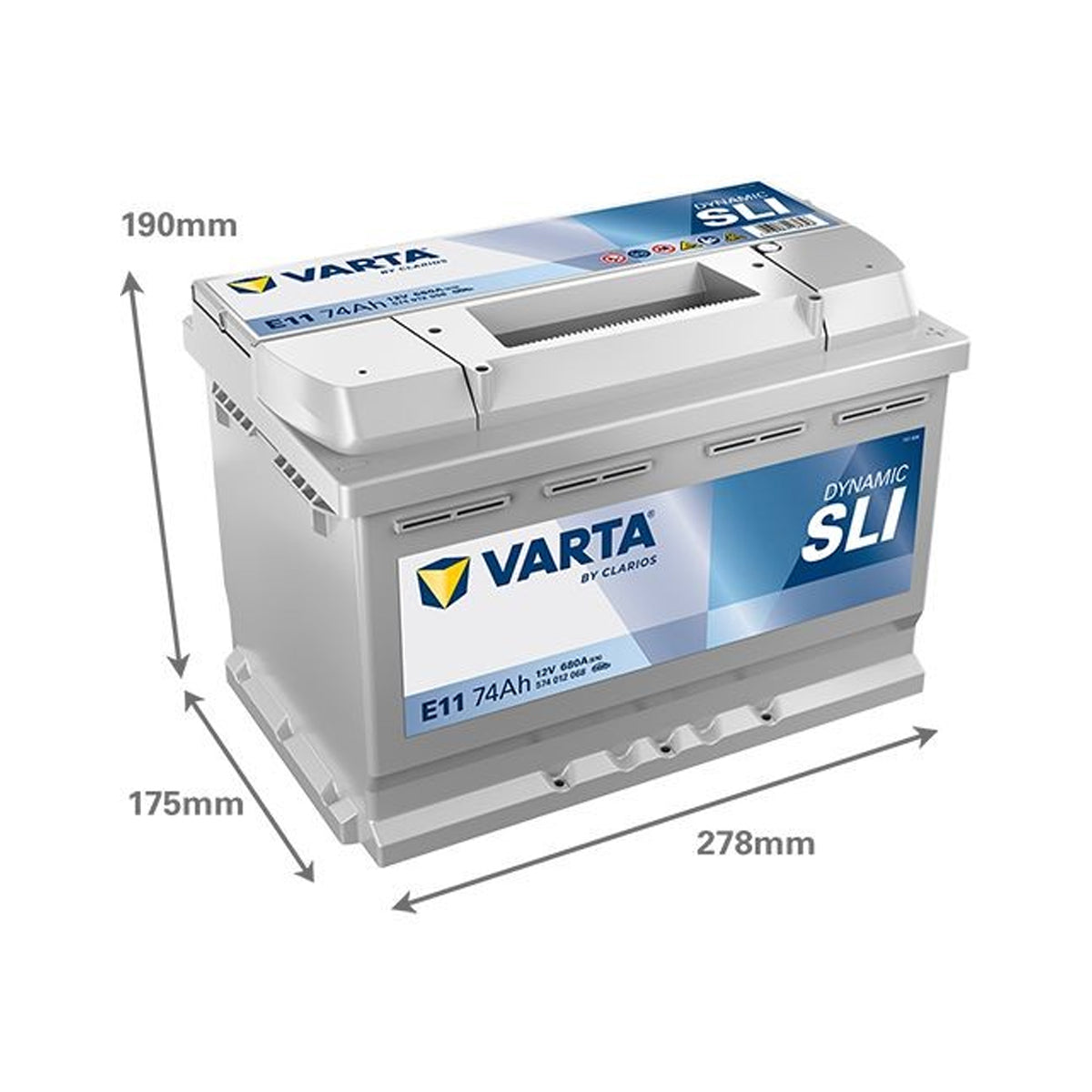 Batteria Auto 74 ah Varta E11