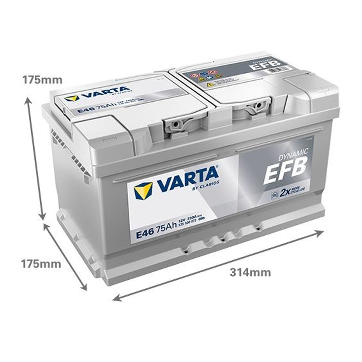 Batteria Auto 75 ah Varta E46