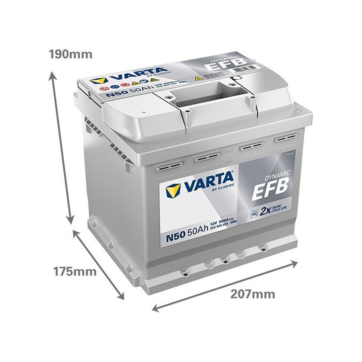 Batteria Auto 50 ah Varta N50