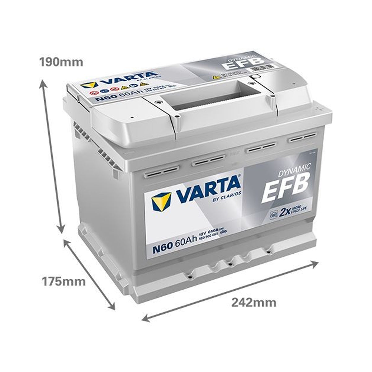 Batteria Auto 60 ah Varta N60